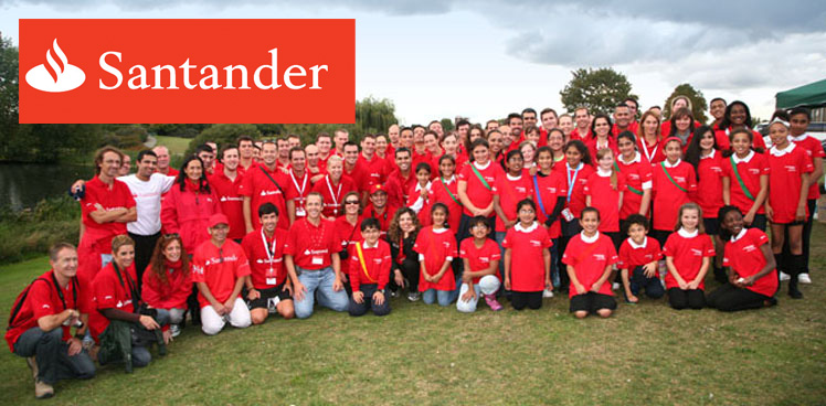 Santander tree planting at Mayesbrook Park