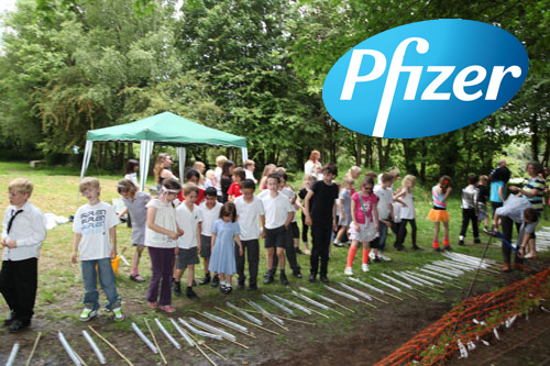 Pfizer at school planting day