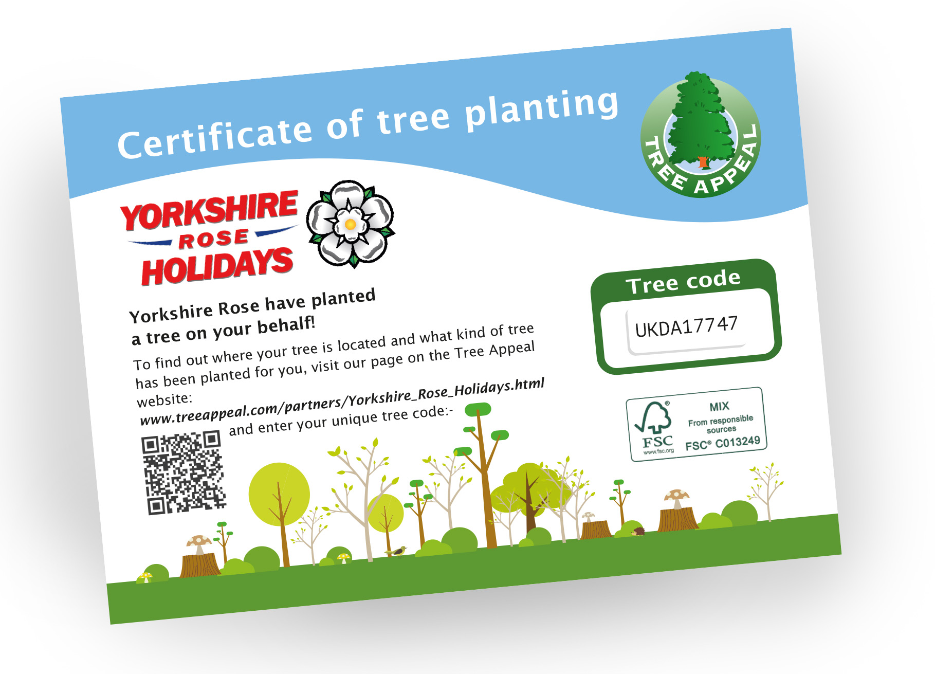 Tree planting certificate